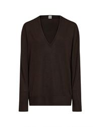 TOTEME - Fondante Lyocell And Cashmere V-Neck Sweater - Lyst