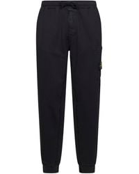 Stone Island - Organic Cotton Fleece Cargo Joggers - Lyst