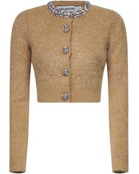 Self-Portrait - Alpaca Blend Knit Cardigan - Lyst