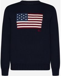 Polo Ralph Lauren - Flag Cotton Sweater - Lyst