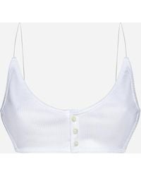 Y. Project - Invisible Strap Cotton Bralette - Lyst