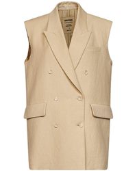Uma Wang - Dirty Linen And Wool Not Knot Double-Breasted Vest - Lyst