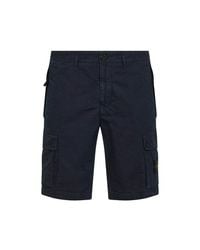 Stone Island - Organic Cotton Twill Cargo Bermuda Shorts - Lyst