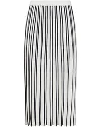 Blanca Vita - Two-Tone Knit Pleated Midi Skirt - Lyst