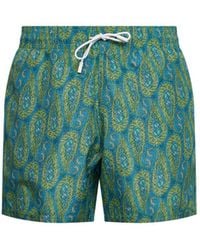Etro - Floral Paisley-Printed Swim Shorts - Lyst