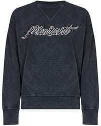 Isabel Marant - Faded Fleece Cotton Rise Sweatshirt - Lyst