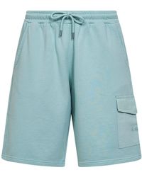 MC2 Saint Barth - Sage Cotton Fleece Argo Cargo Bermuda Shorts - Lyst
