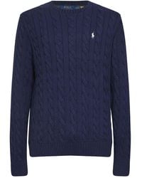 Polo Ralph Lauren - Bright Cable Knit Cotton Crewneck Sweater - Lyst