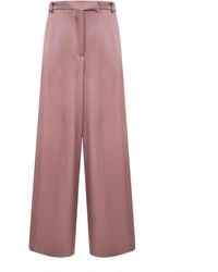 Dries Van Noten - Old Rose Satin Wide-Leg Trousers - Lyst