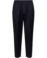 D 40 - Dark Virgin Wool Tokio Tapered Trousers - Lyst