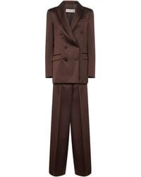 Blanca Vita - Coffee Satin Telvera Suit - Lyst