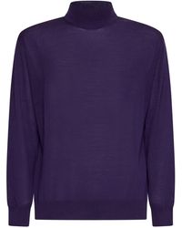 D 40 - Virgin Wool Mock Neck Sweater - Lyst