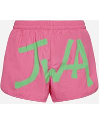 JW Anderson Logo Print Swim Shorts - Pink