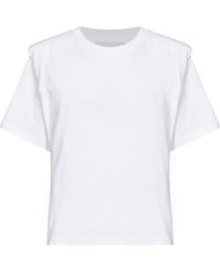 Isabel Marant - Cotton Jersey Zelitos T-Shirt With Shoulder Pads - Lyst