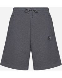 Maison Kitsuné - Fox Head Patch Cotton Shorts - Lyst