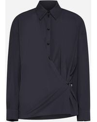 Lemaire - Straight Collar Cotton Twisted Shirt - Lyst