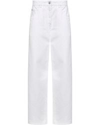 Brunello Cucinelli - Ivory Authentic Denim Relaxed Jeans With Monili - Lyst