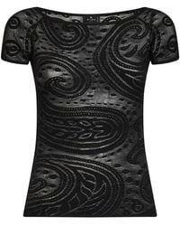 Etro - Paisley Jacquard Knit Off-The-Shoulder Top - Lyst