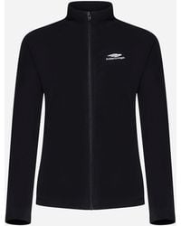 Balenciaga - Polar Fleece Zip-Up Track Jacket - Lyst