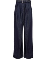 Dries Van Noten - Denim Belted Wide-Leg Jeans - Lyst