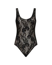 Zimmermann - Stretch Lace Scoop Bodysuit - Lyst