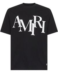 Amiri - Staggered Logo T-Shirt - Lyst