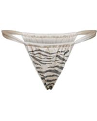 MC2 Saint Barth - Rhinestone-Embellished Zebra Pattern Lycra Noelle Cheekiest Bikini Bottom - Lyst