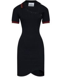 Vivienne Westwood - Cotton Piqué Glory Asymmetric Polo Mini Dress - Lyst