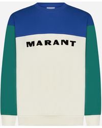 Isabel Marant - Aftone Color-block Cotton Sweatshirt - Lyst