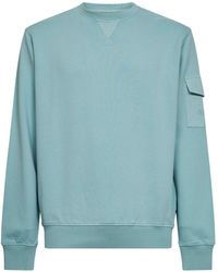 MC2 Saint Barth - Sage Cotton Fleece Chester Sweatshirt With Patch Pocket - Lyst