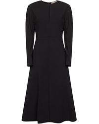 Blanca Vita - Onyx Stretch Cady Aderia Midi Dress - Lyst