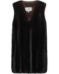 MM6 by Maison Margiela - Faux Fur Minidress - Lyst