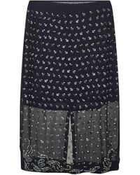 Dries Van Noten - Georgette Jewel Embellished Midi Skirt - Lyst