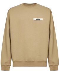 Jacquemus - Dark Organic Cotton Fleece The Gros Grain Sweatshirt - Lyst