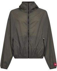 The North Face - New Taupe Box Packable Hooded Wind Jacket - Lyst