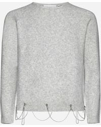 Random Identities - Chain-detail Wool-blend Sweater - Lyst