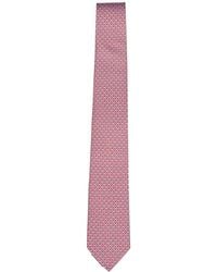 Ferragamo - Gancini Silk Twill Tie - Lyst