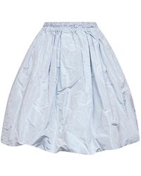 Prada - Silk Technical Taffeta Short Skirt - Lyst