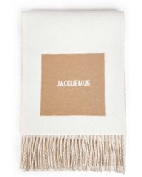 Jacquemus - Wool The Rond Carré Jacquard Logo Scarf - Lyst