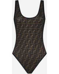 Fendi - Ff-motif Swimsuit - Lyst