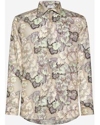 Etro - Foliage Print Cotton Shirt - Lyst