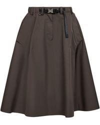 Prada - Technical Canvas Circle Midi Skirt - Lyst