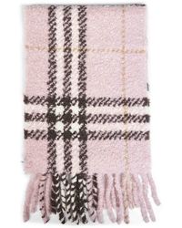 Burberry - Bow Check Bouclé Wool And Alpaca Blend Scarf - Lyst
