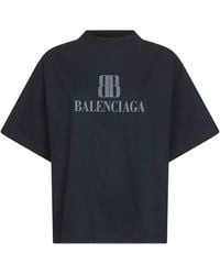 Tシャツ・カットソー BALENCIAGA NANO BB CROPPED T-SHIRT IN COTTON Balenciaga Cotton Nano BB T-Shirt | Harrods US