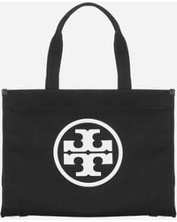 Tory Burch - Large Ella Cotton Tote Bag With Logo Print - Lyst