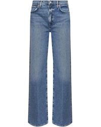 Agolde - Light Stretch Denim Harper Straight Jeans - Lyst