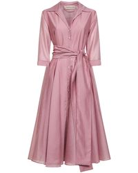 Blanca Vita - Amethyst Voile Alaky Midi Dress - Lyst
