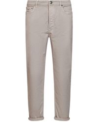 Brunello Cucinelli - Marble Garment-Dyed Lightweight Comfort Denim Iconic Fit Jeans - Lyst