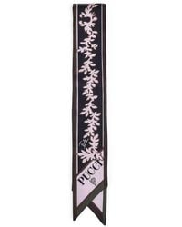 PUCCI - Khaki And Selva And Iride-Prints Silk Twill Bandeau Scarf - Lyst