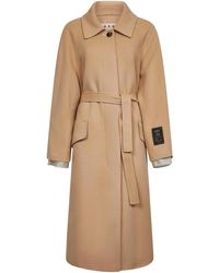 Marni - Camel Virgin Wool And Cashmere Single-Breasted Coat - Lyst
